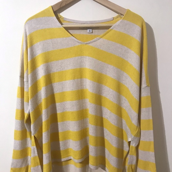 ONLY our stories Yellow Striped Knit Pullover - Picture 2 of 8